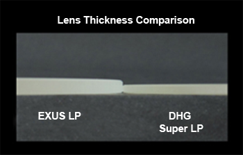 Exus Lens Thickness Comparison